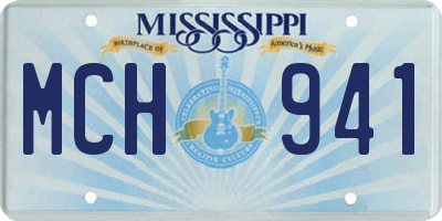 MS license plate MCH941