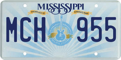 MS license plate MCH955