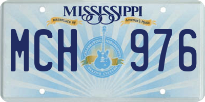 MS license plate MCH976