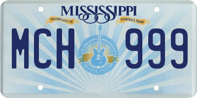 MS license plate MCH999