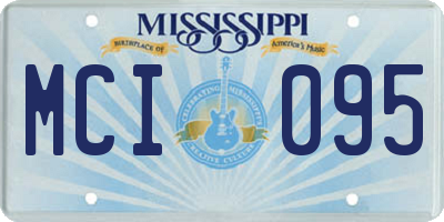 MS license plate MCI095