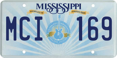 MS license plate MCI169