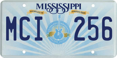 MS license plate MCI256