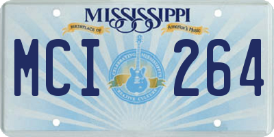 MS license plate MCI264