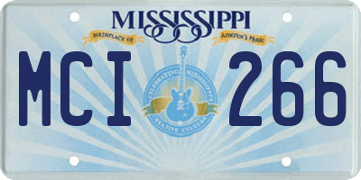 MS license plate MCI266