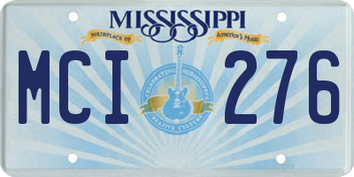 MS license plate MCI276