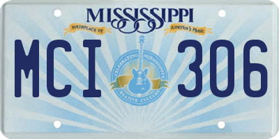 MS license plate MCI306