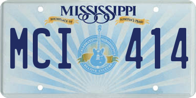 MS license plate MCI414