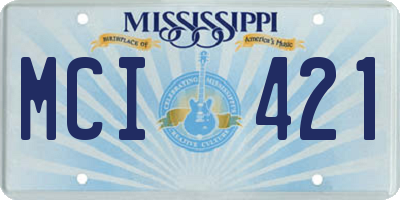 MS license plate MCI421