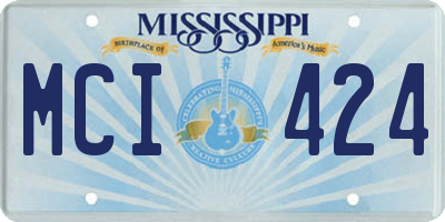 MS license plate MCI424