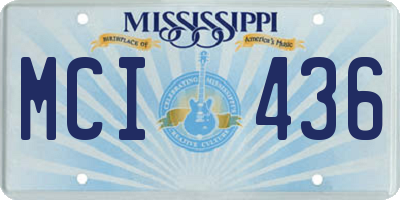 MS license plate MCI436