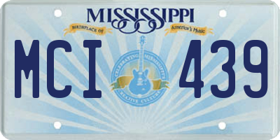 MS license plate MCI439