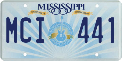 MS license plate MCI441