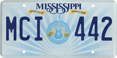 MS license plate MCI442