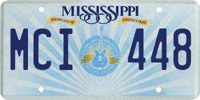 MS license plate MCI448