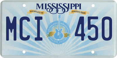 MS license plate MCI450