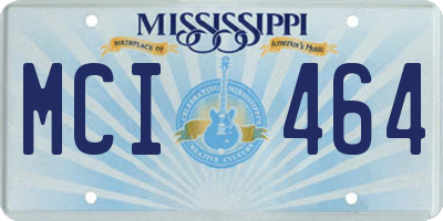 MS license plate MCI464