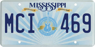 MS license plate MCI469