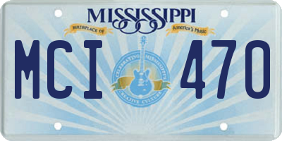 MS license plate MCI470