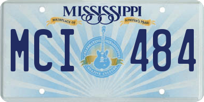 MS license plate MCI484