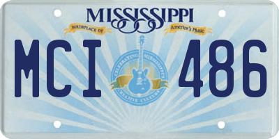 MS license plate MCI486