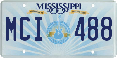 MS license plate MCI488