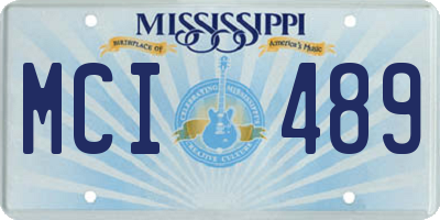 MS license plate MCI489