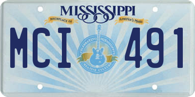 MS license plate MCI491