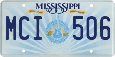 MS license plate MCI506
