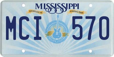 MS license plate MCI570