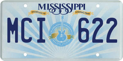 MS license plate MCI622