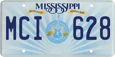 MS license plate MCI628