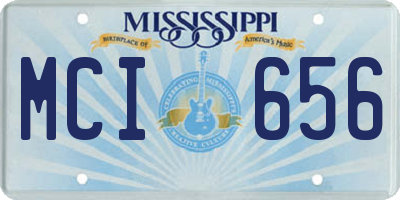 MS license plate MCI656