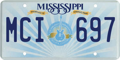MS license plate MCI697