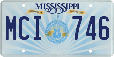 MS license plate MCI746
