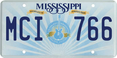 MS license plate MCI766