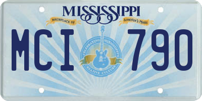 MS license plate MCI790
