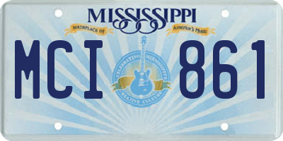 MS license plate MCI861