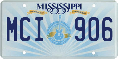MS license plate MCI906