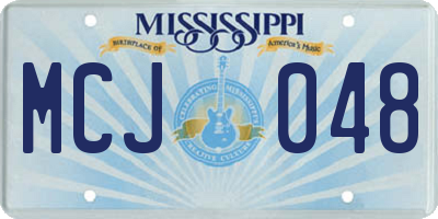 MS license plate MCJ048