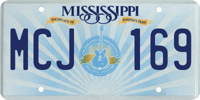 MS license plate MCJ169