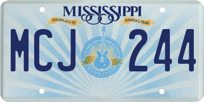 MS license plate MCJ244
