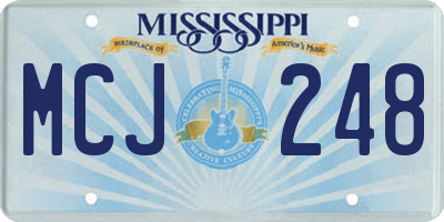 MS license plate MCJ248