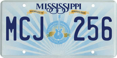 MS license plate MCJ256
