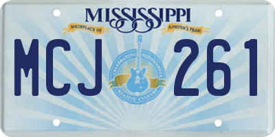 MS license plate MCJ261