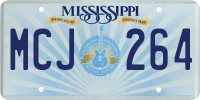 MS license plate MCJ264
