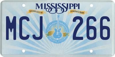 MS license plate MCJ266