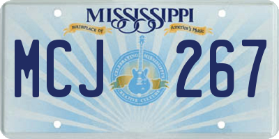 MS license plate MCJ267