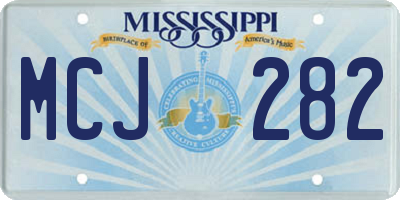 MS license plate MCJ282