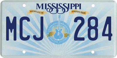 MS license plate MCJ284